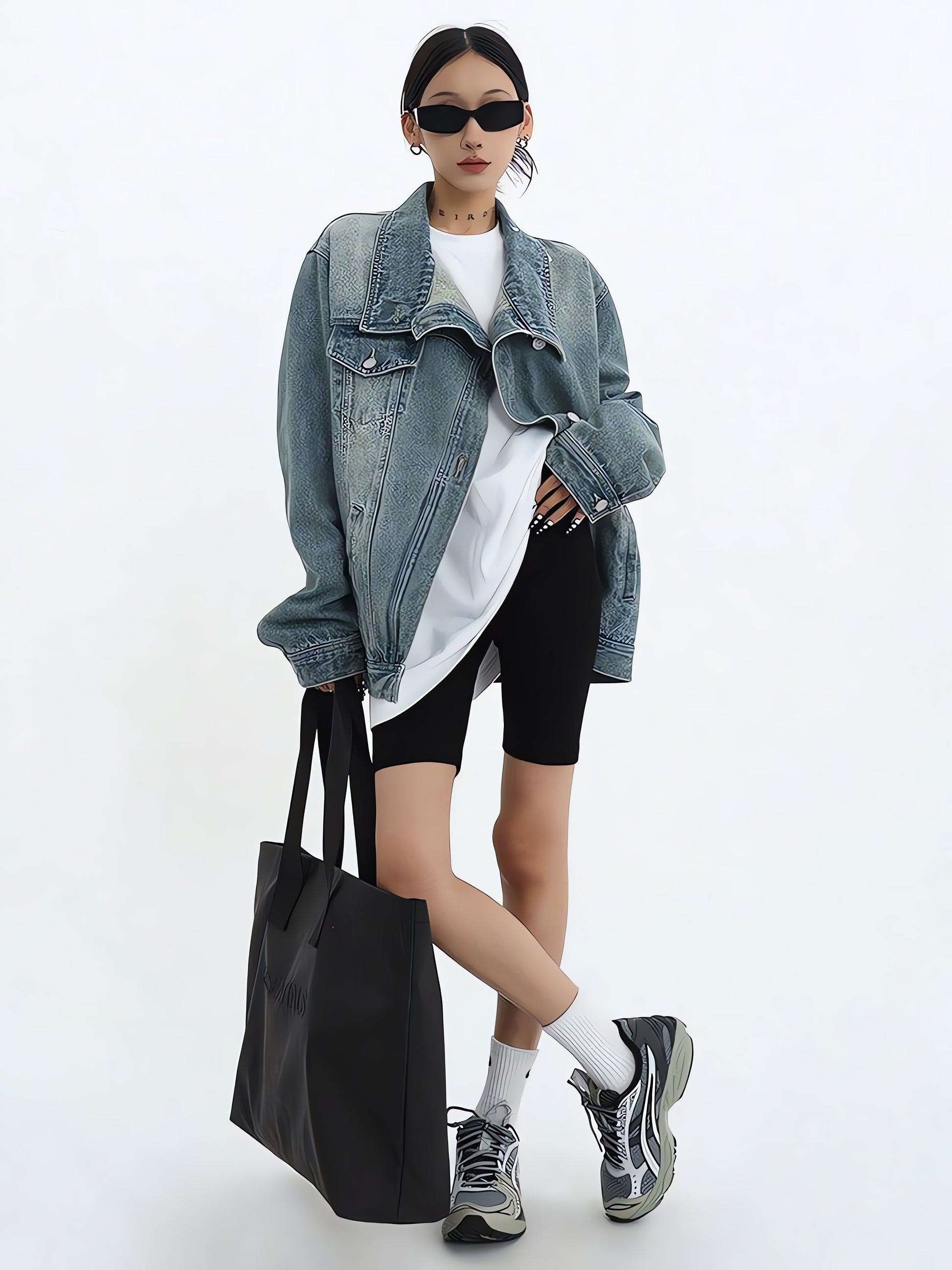 Acubi Asymmetrical Denim Jacket - KAYSMAR