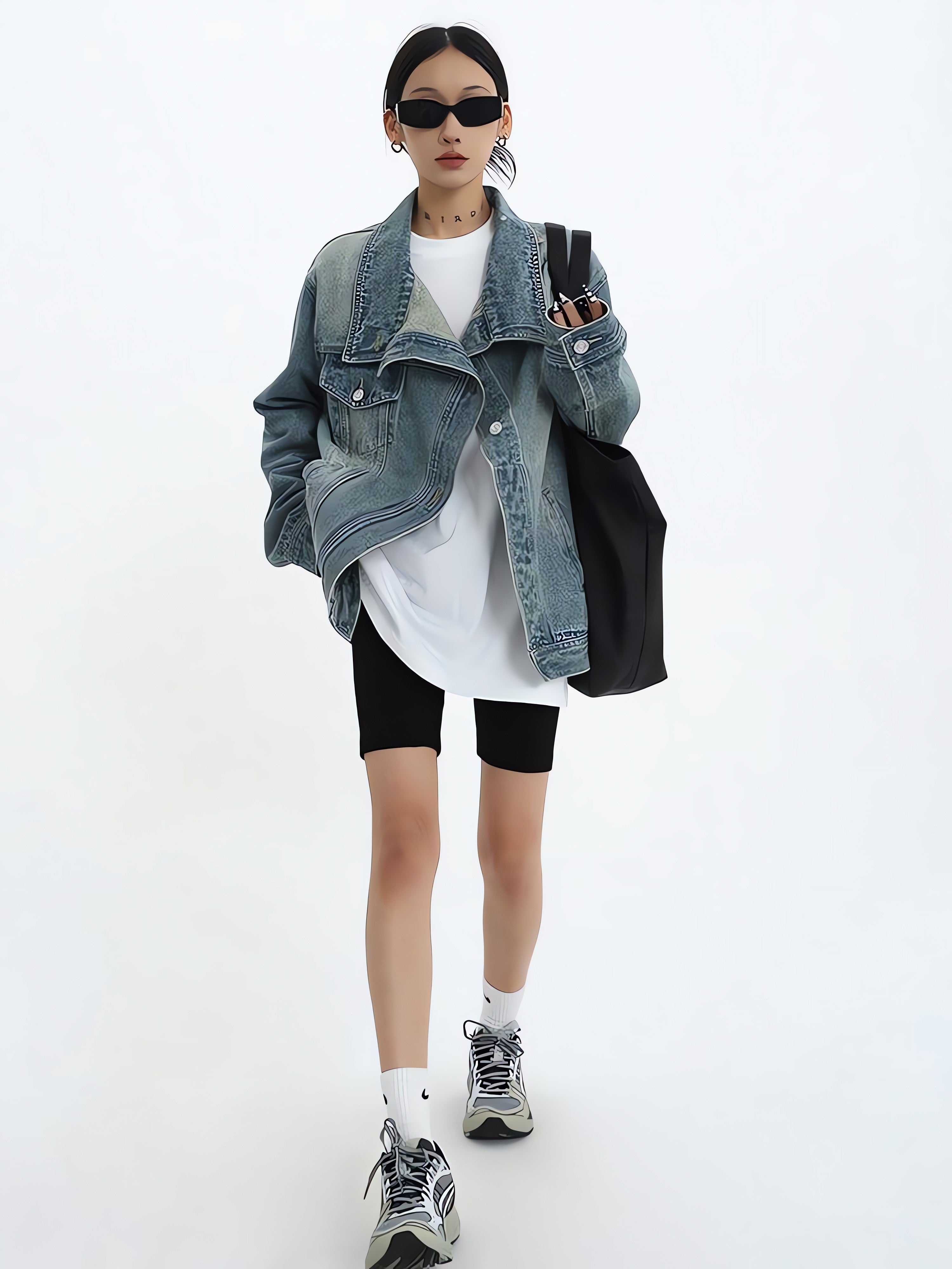 Acubi Asymmetrical Denim Jacket - KAYSMAR