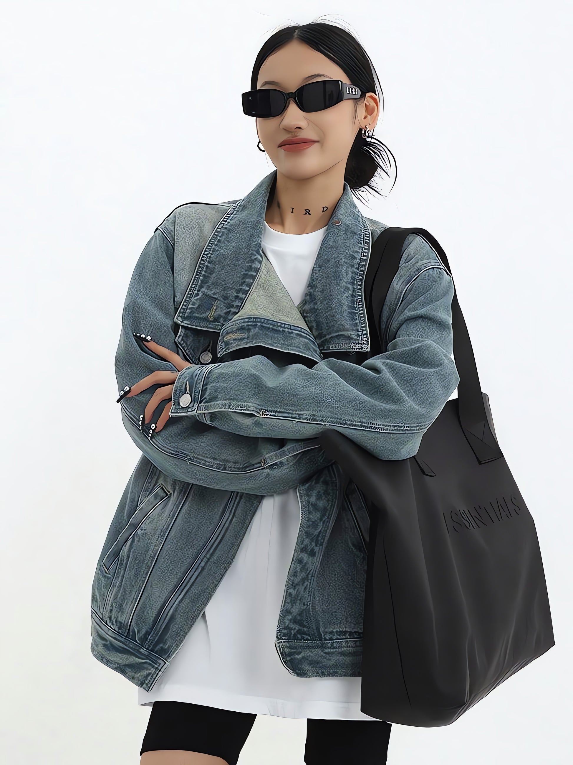 Acubi Asymmetrical Denim Jacket - KAYSMAR