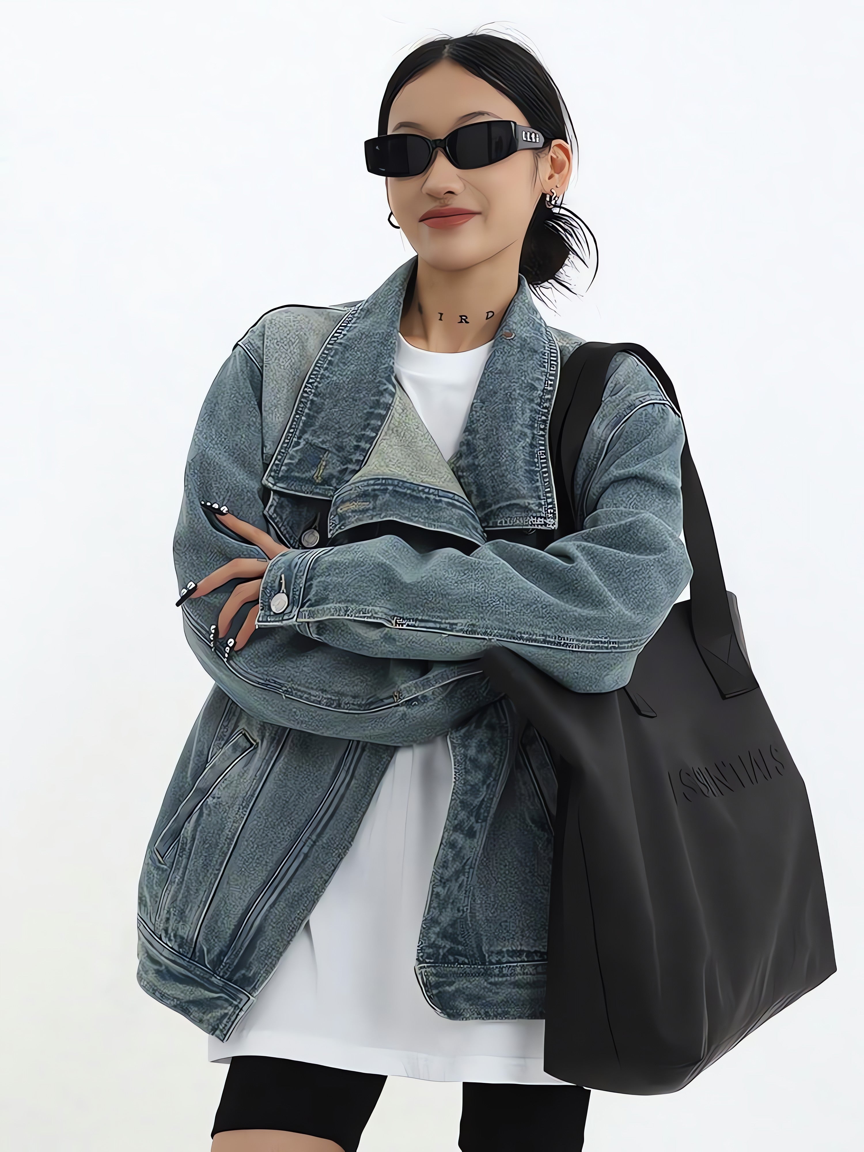 Acubi Asymmetrical Denim Jacket - KAYSMAR