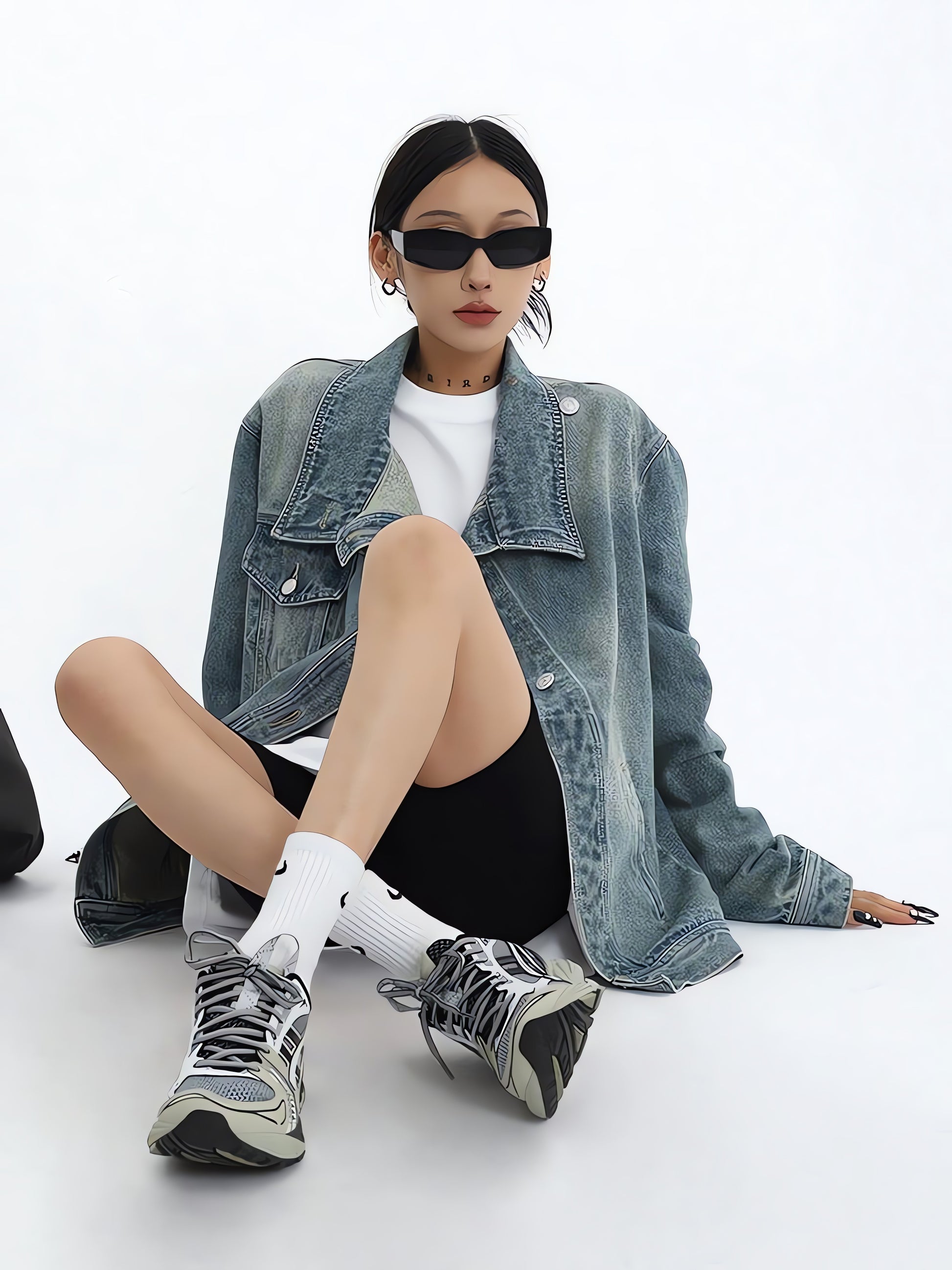 Acubi Asymmetrical Denim Jacket - KAYSMAR