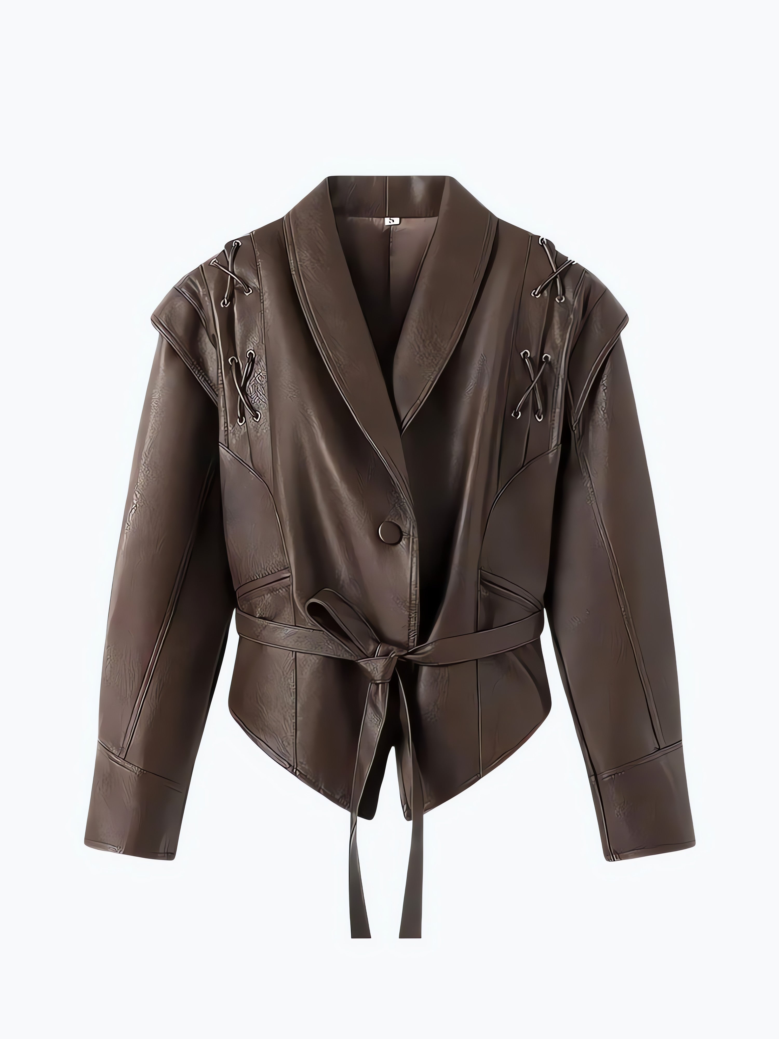 Asymmetric Faux Leather Jacket