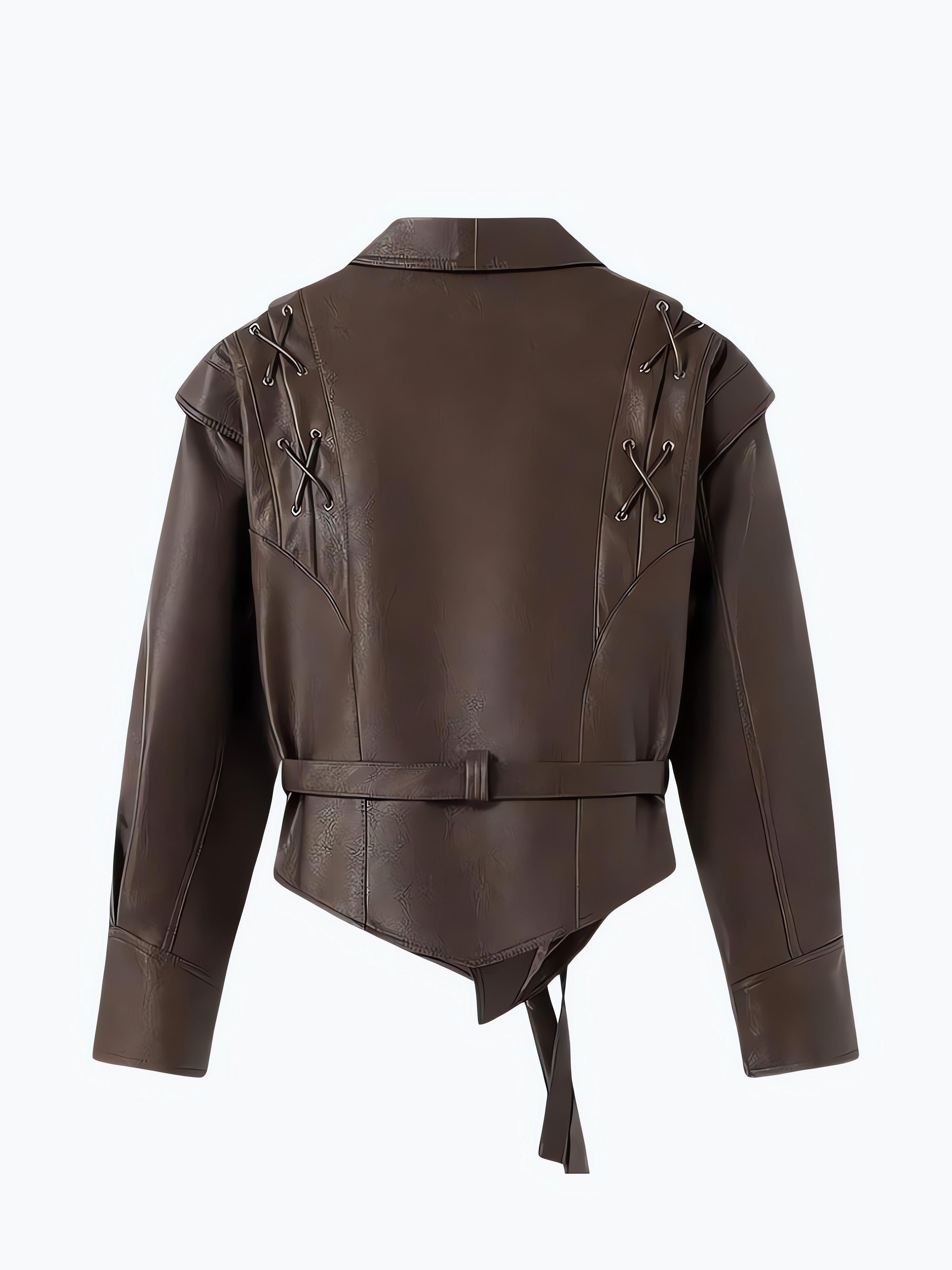 Asymmetric Faux Leather Jacket