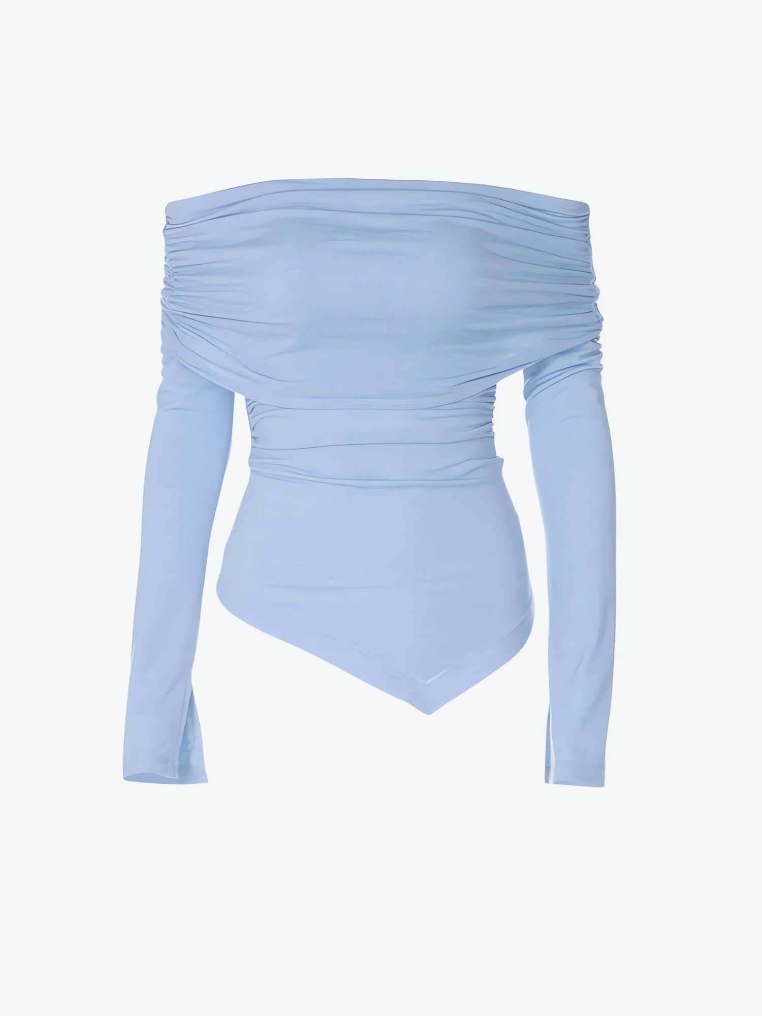 Asymmetric Ruched Off Shoulder Top - KAYSMAR