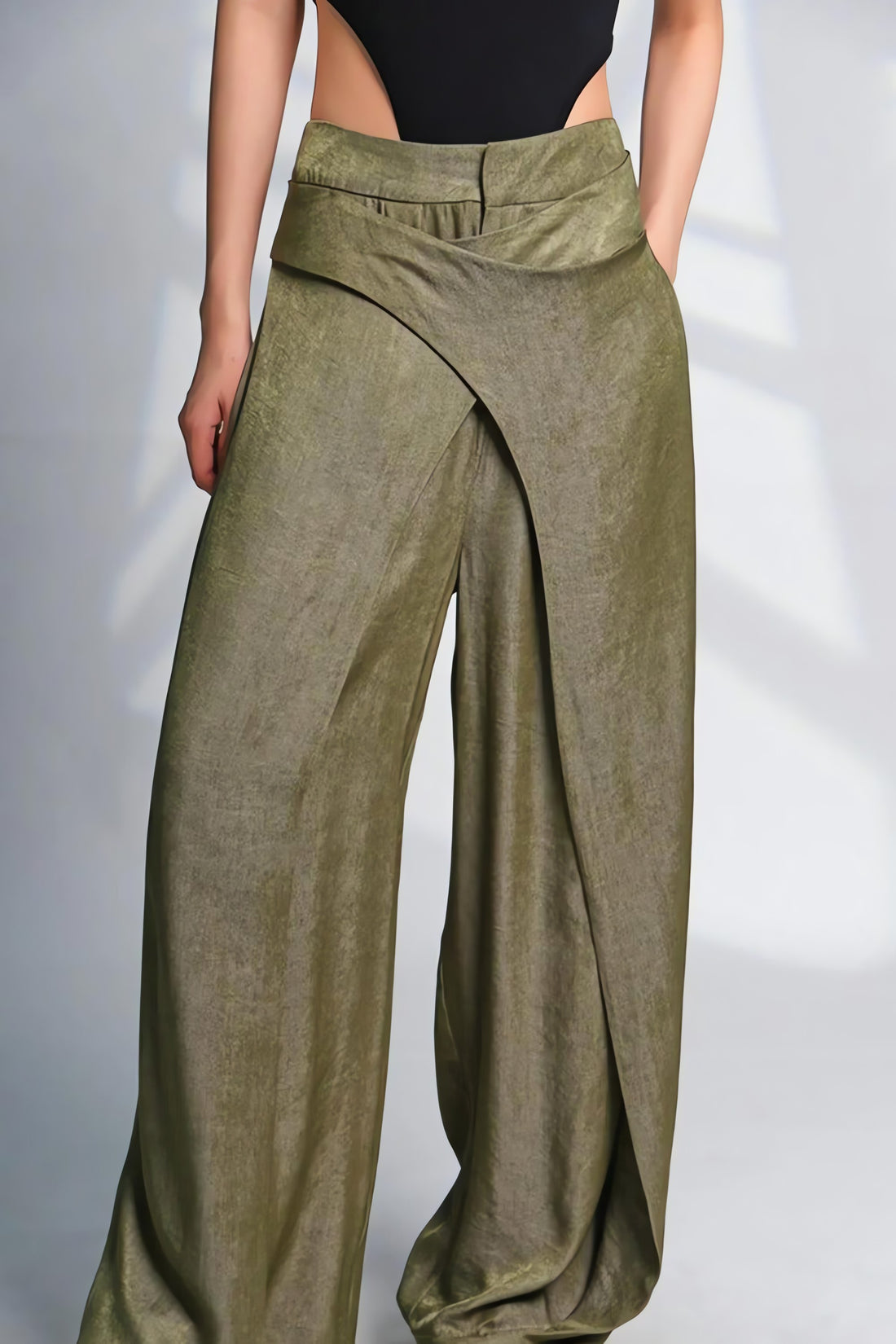 Asymmetrical Design Wide Leg Pants - KAYSMAR