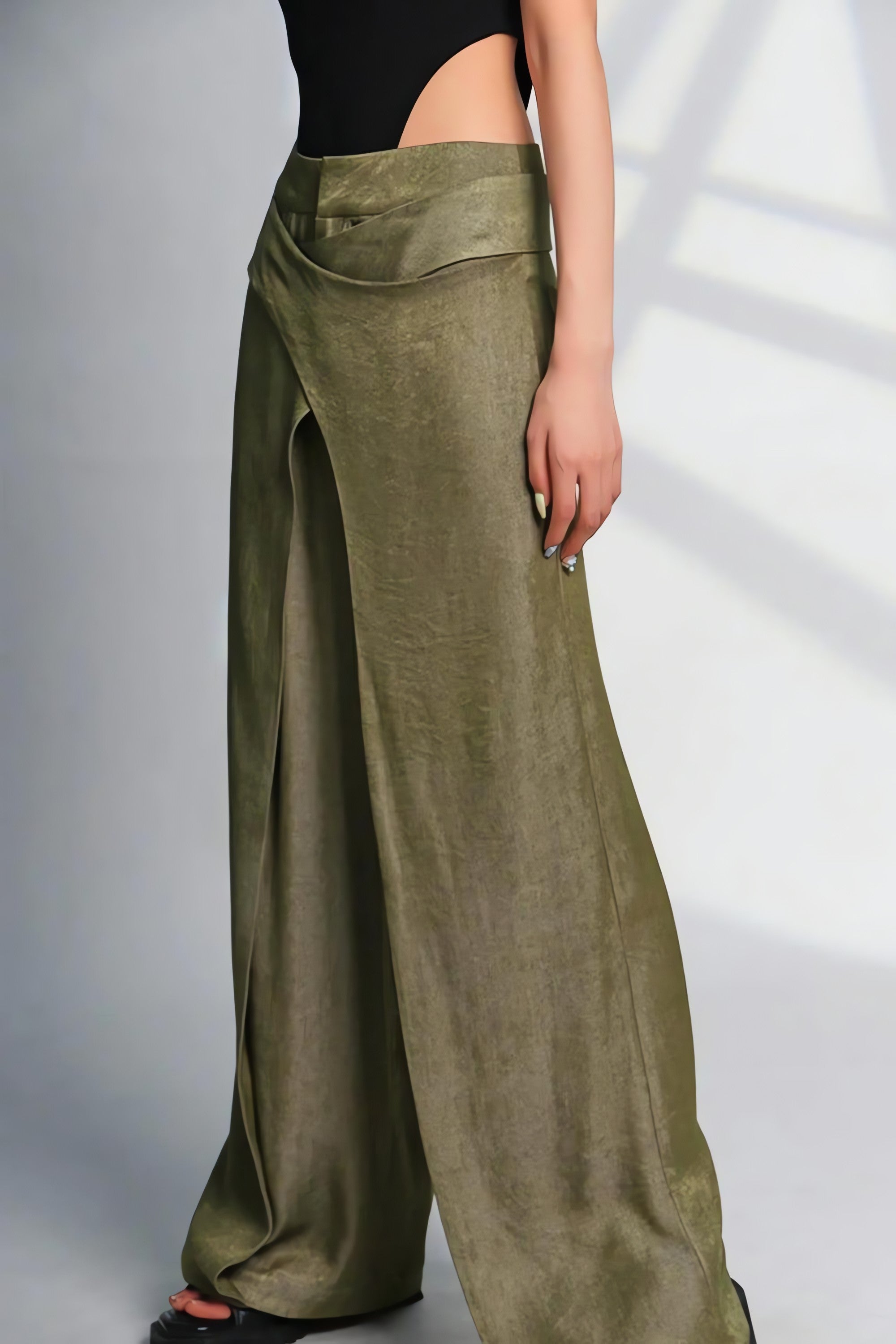 Asymmetrical Design Wide Leg Pants - KAYSMAR