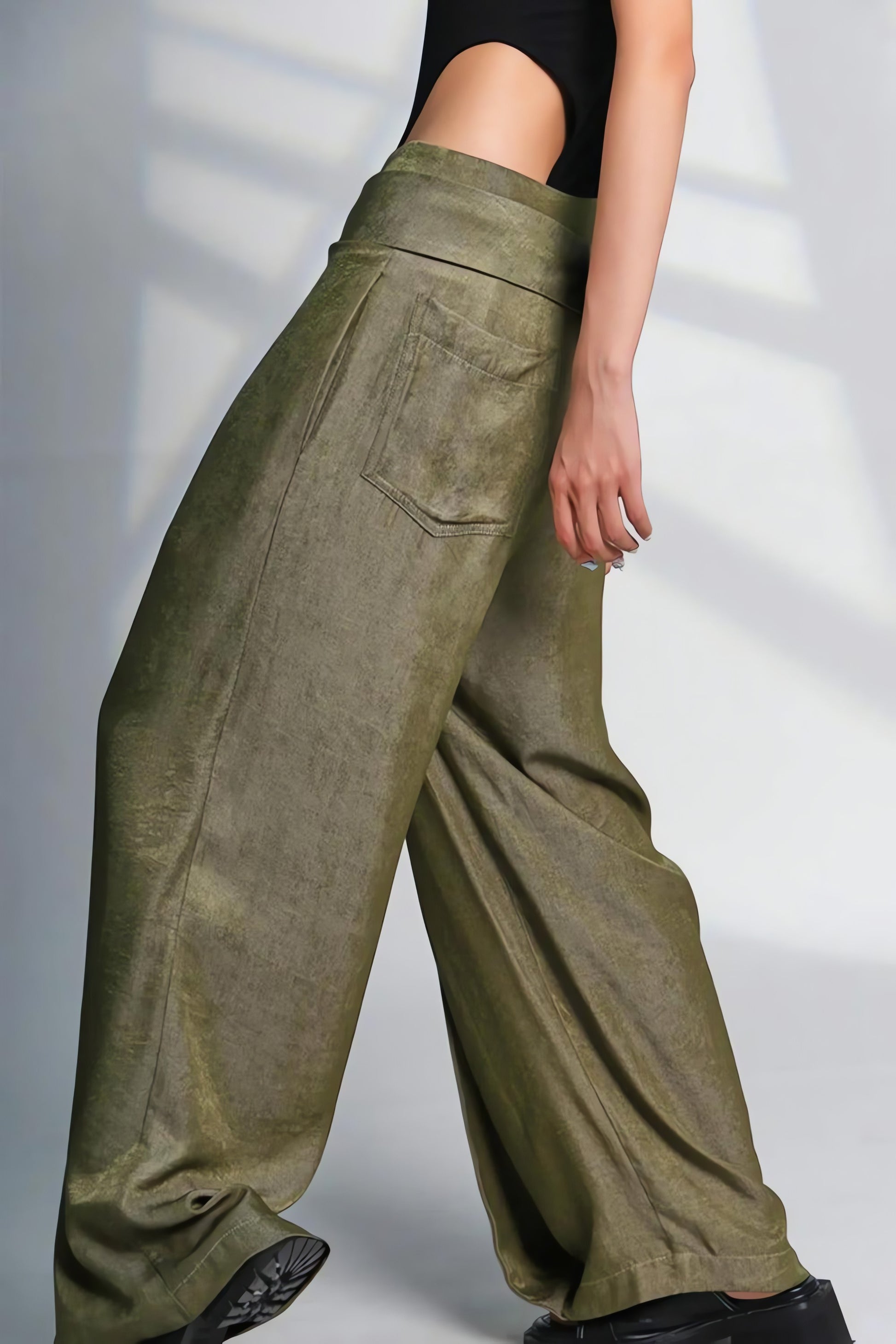Asymmetrical Design Wide Leg Pants - KAYSMAR