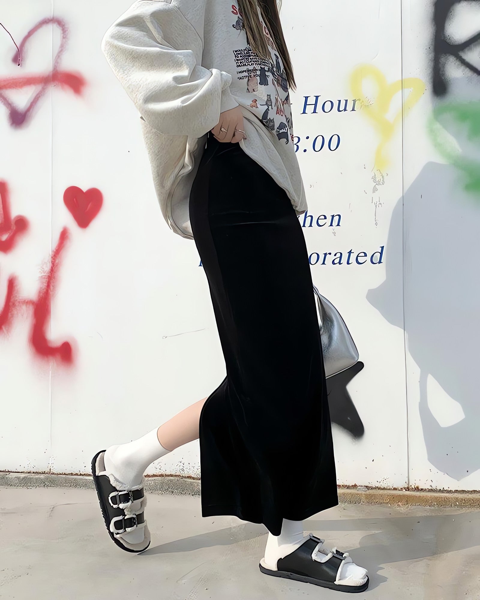 Back Slit Maxi Pencil Skirt - KAYSMAR