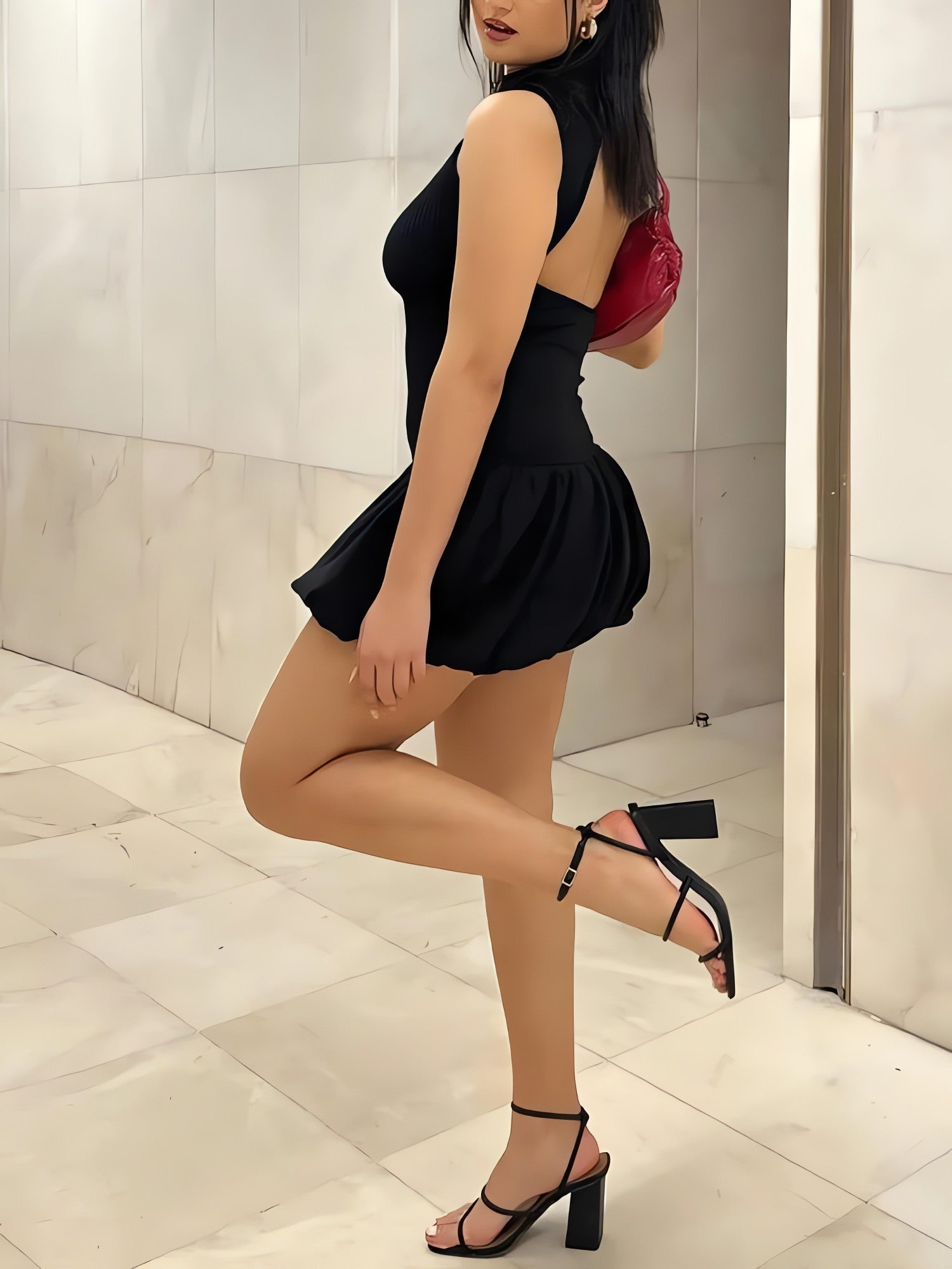 Backless Bubble Mini Dress - KAYSMAR