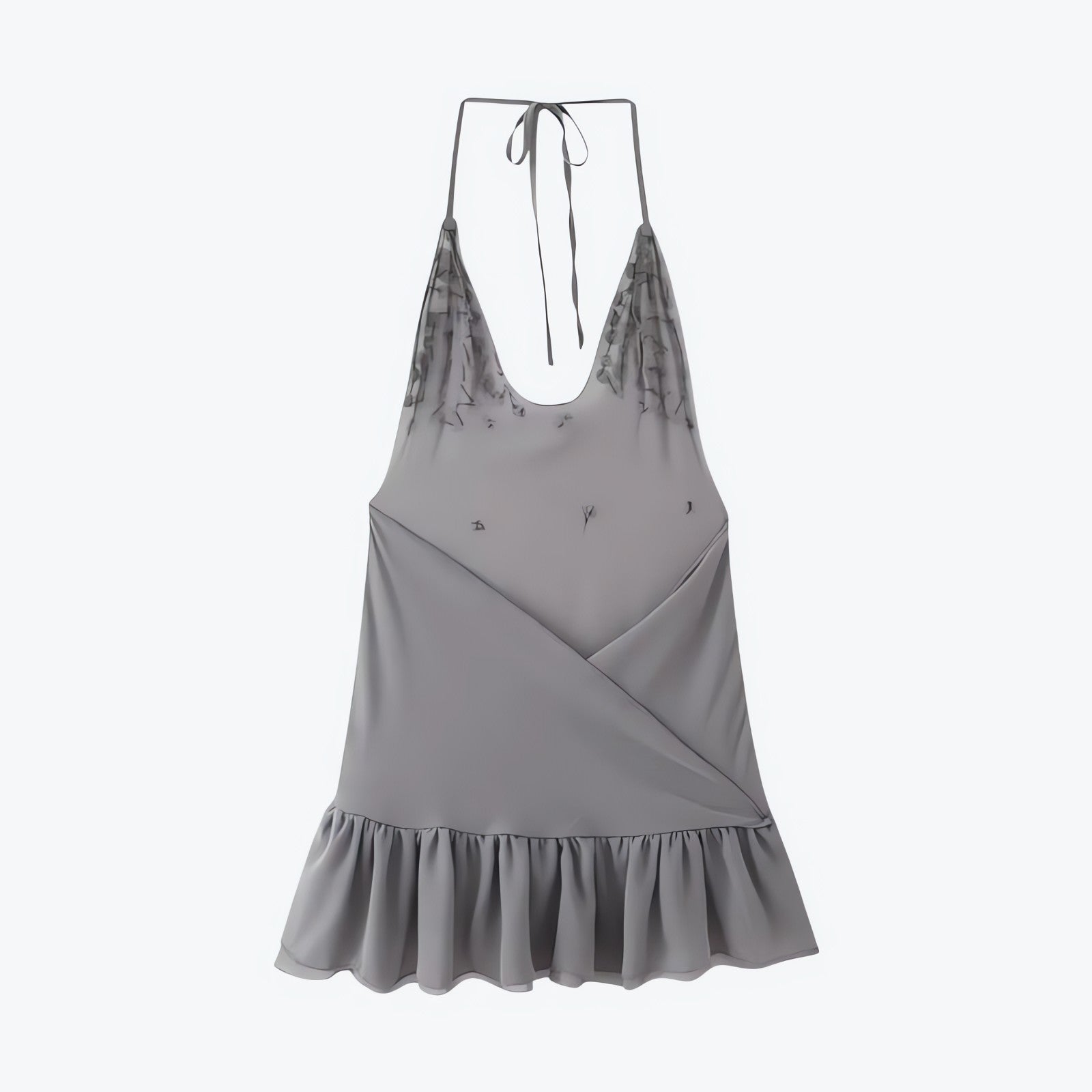 Backless Button Mini Dress - KAYSMAR