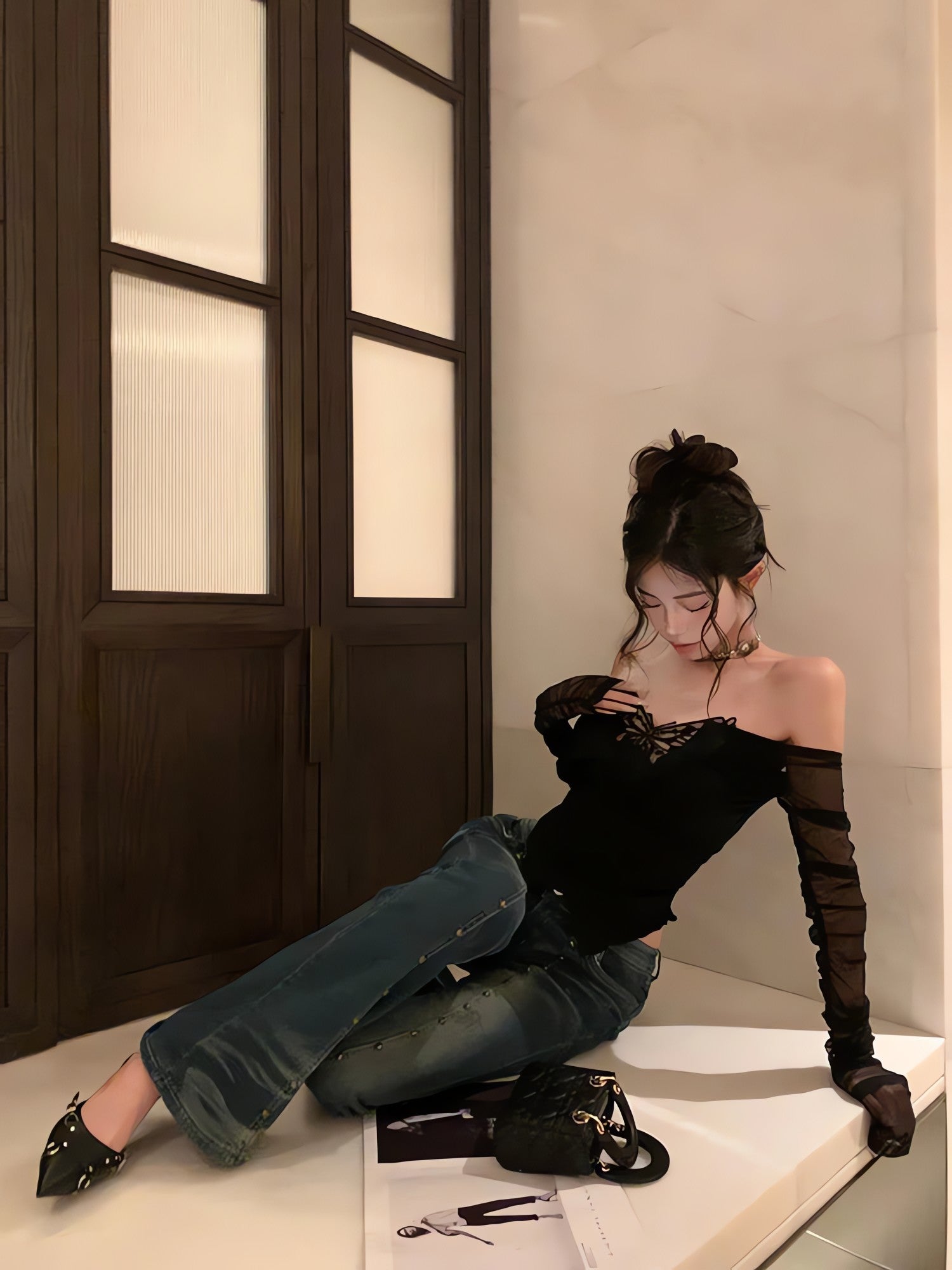 Baddie Butterfly Off Shoulder Top - KAYSMAR