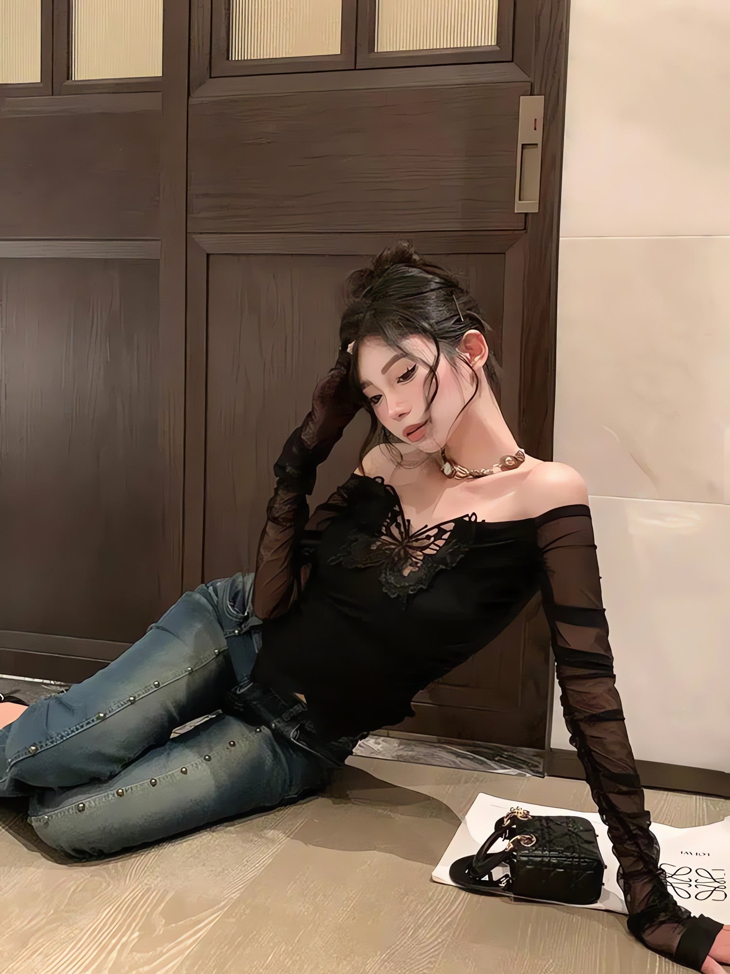 Baddie Butterfly Off Shoulder Top - KAYSMAR