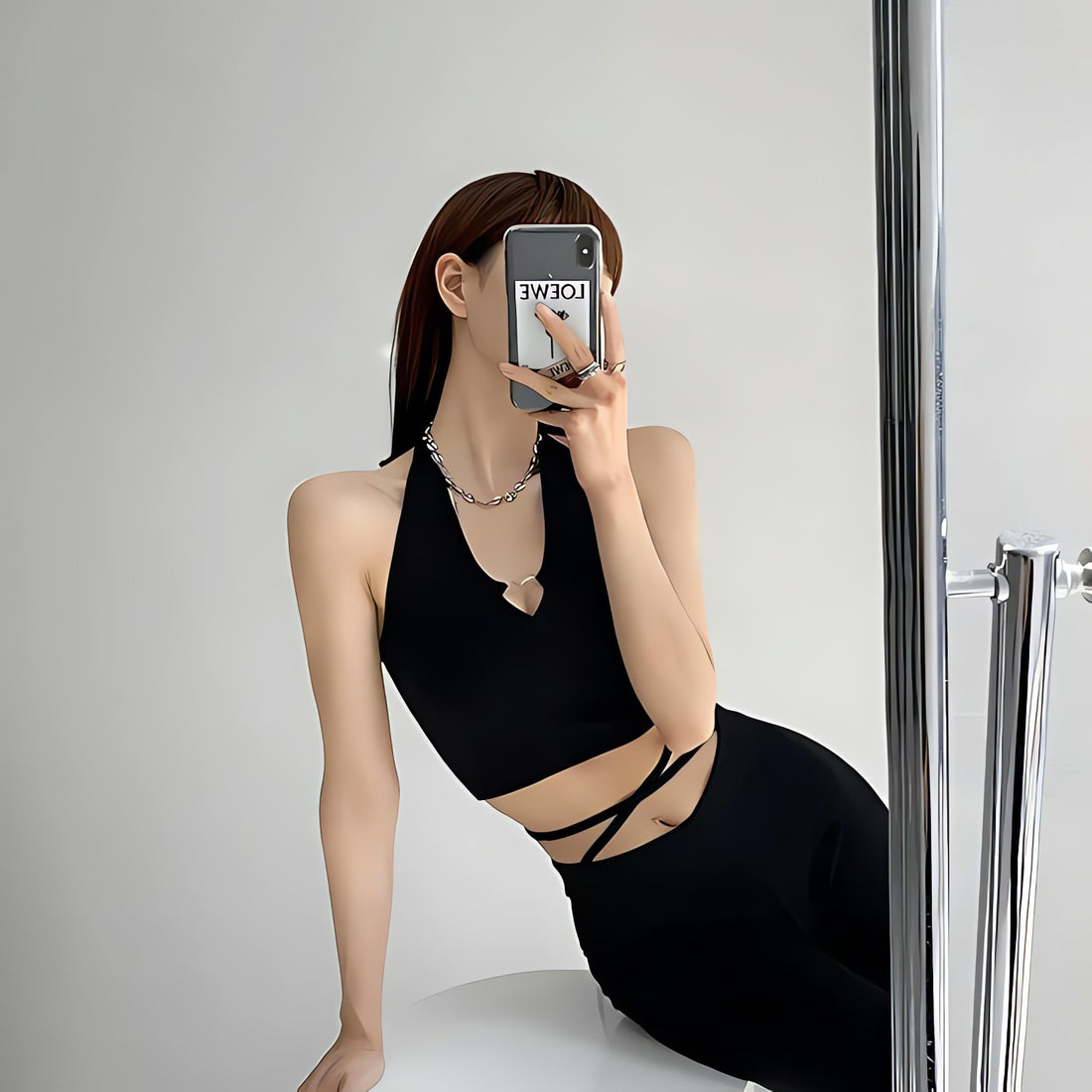 Baddie Heart Ring Halter Top - KAYSMAR