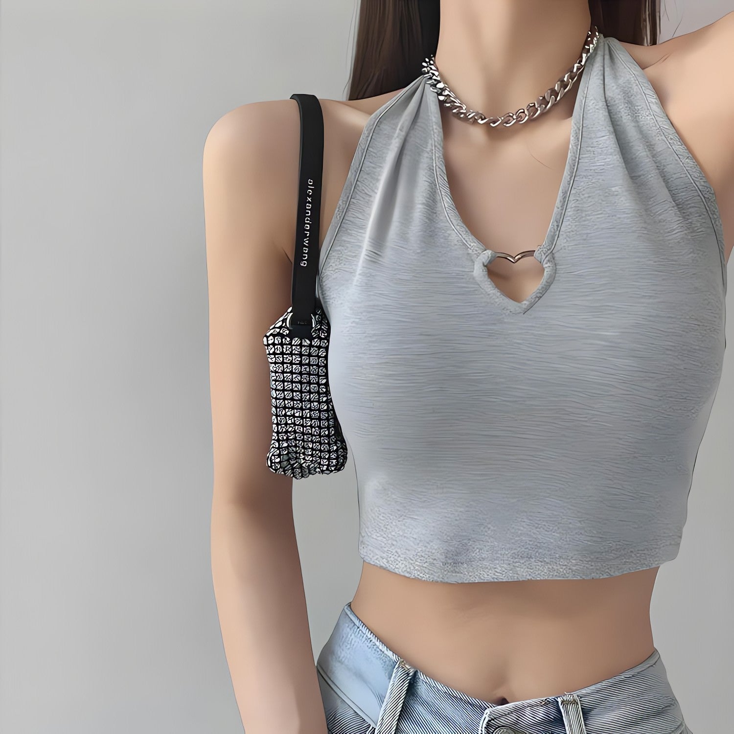Baddie Heart Ring Halter Top - KAYSMAR