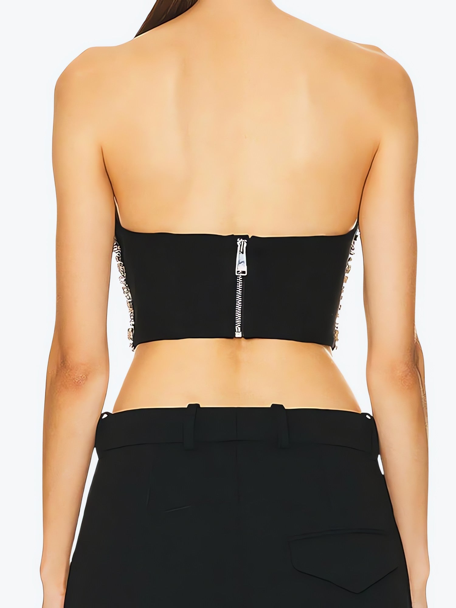 Baddie Rhinestone Bustier Crop Top - KAYSMAR