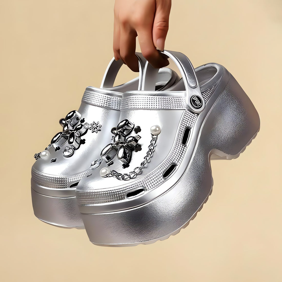 Balloon Dog Platform Clog Sandals - KAYSMAR