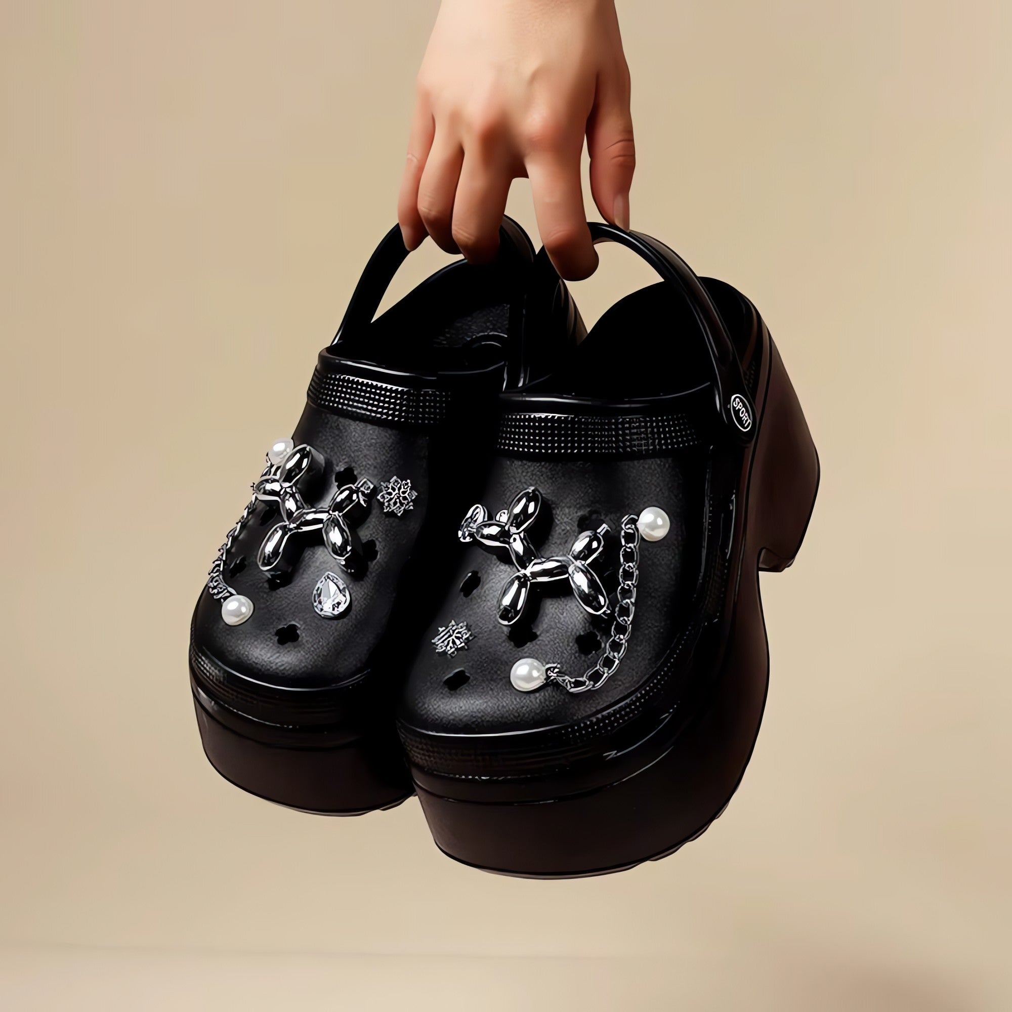 Balloon Dog Platform Clog Sandals - KAYSMAR