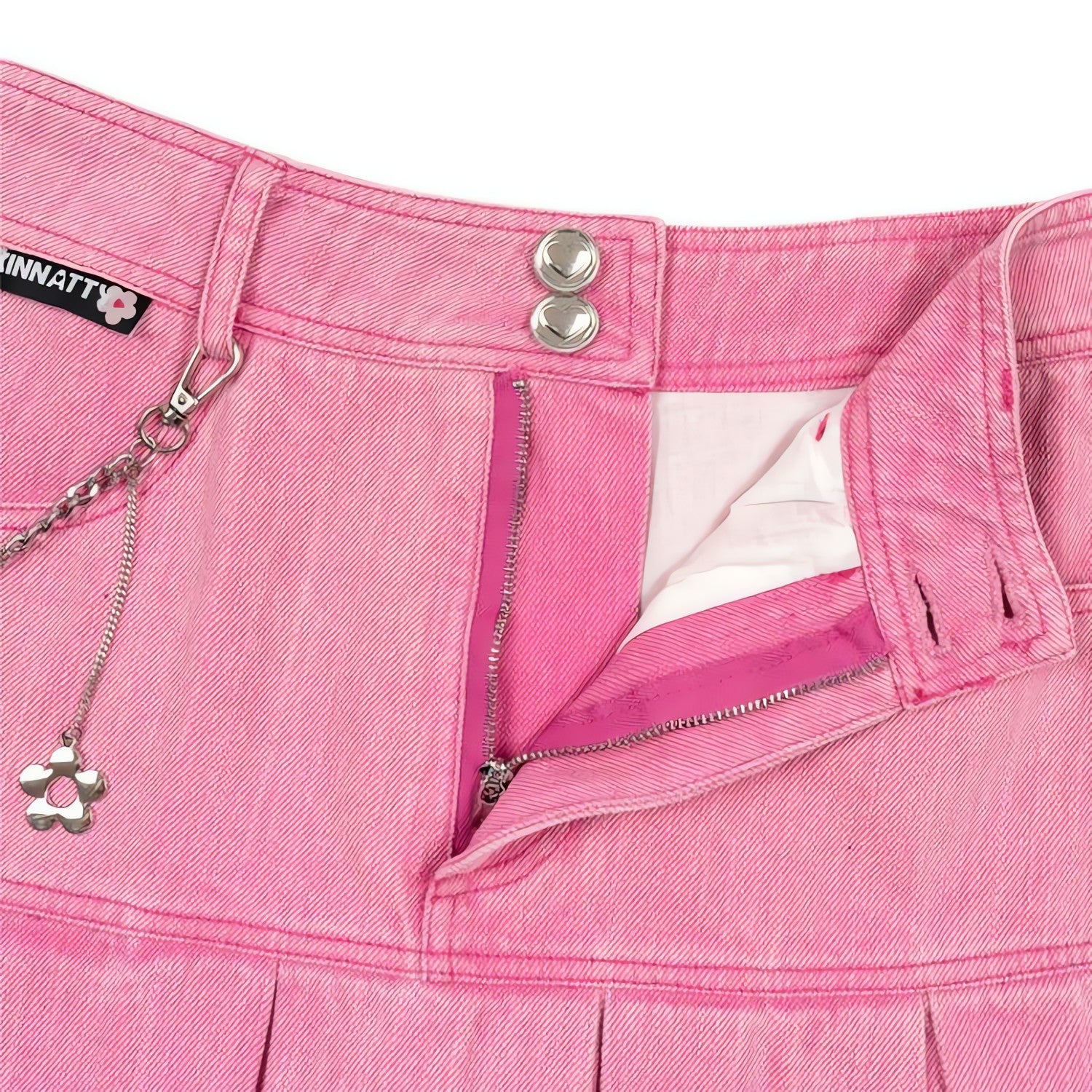 Barbie Pleated Denim Mini Skirt - KAYSMAR