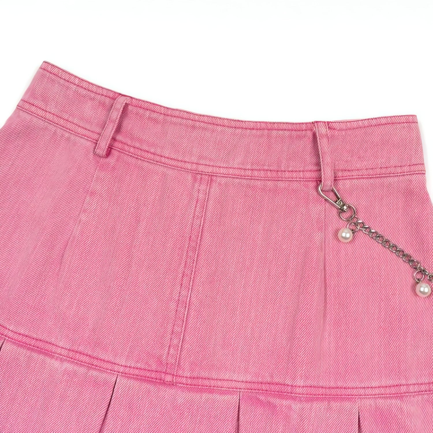 Barbie Pleated Denim Mini Skirt - KAYSMAR