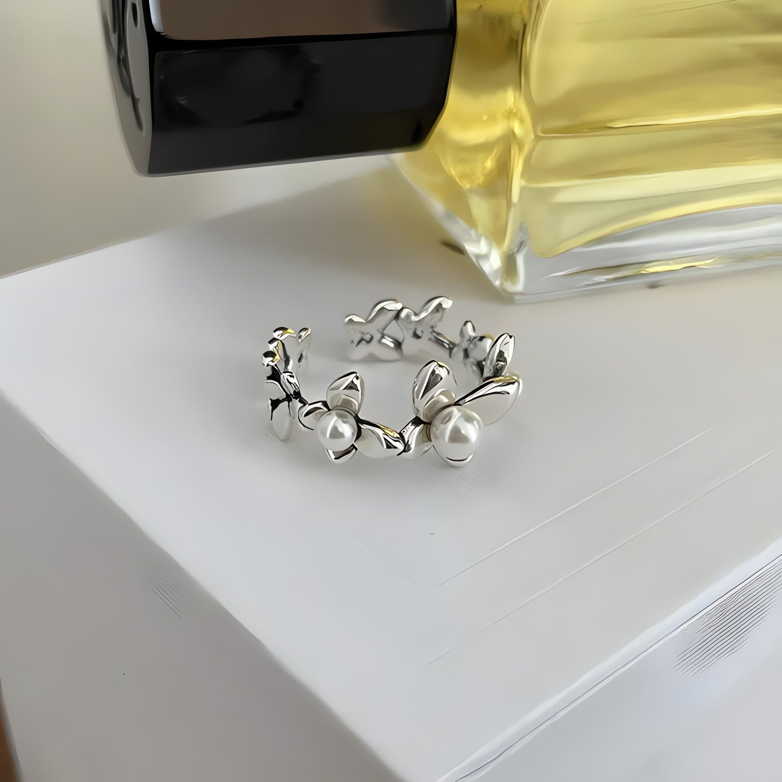 Beaded Floral Ring - KAYSMAR