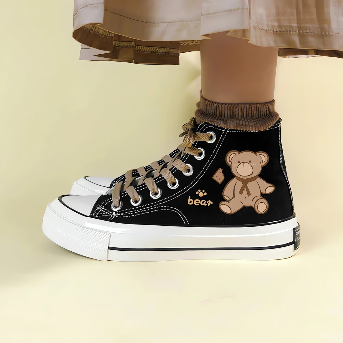 Bear Lace Up Canvas Shoes - KAYSMAR