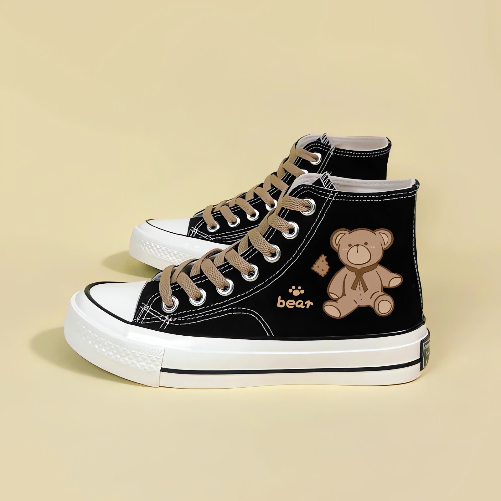 Bear Lace Up Canvas Shoes - KAYSMAR