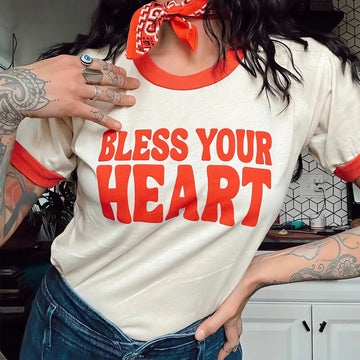 Bless Your Heart Ringer Tee - KAYSMAR