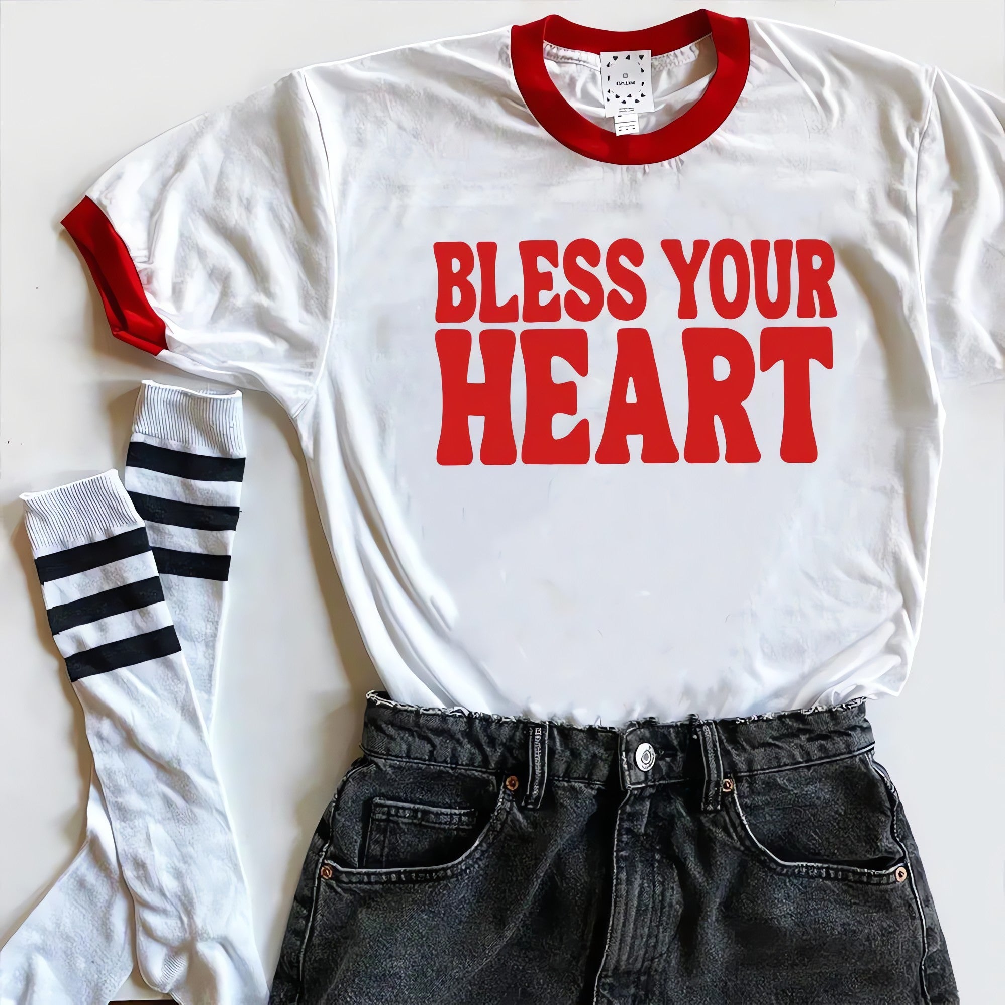 Bless Your Heart Ringer Tee - KAYSMAR