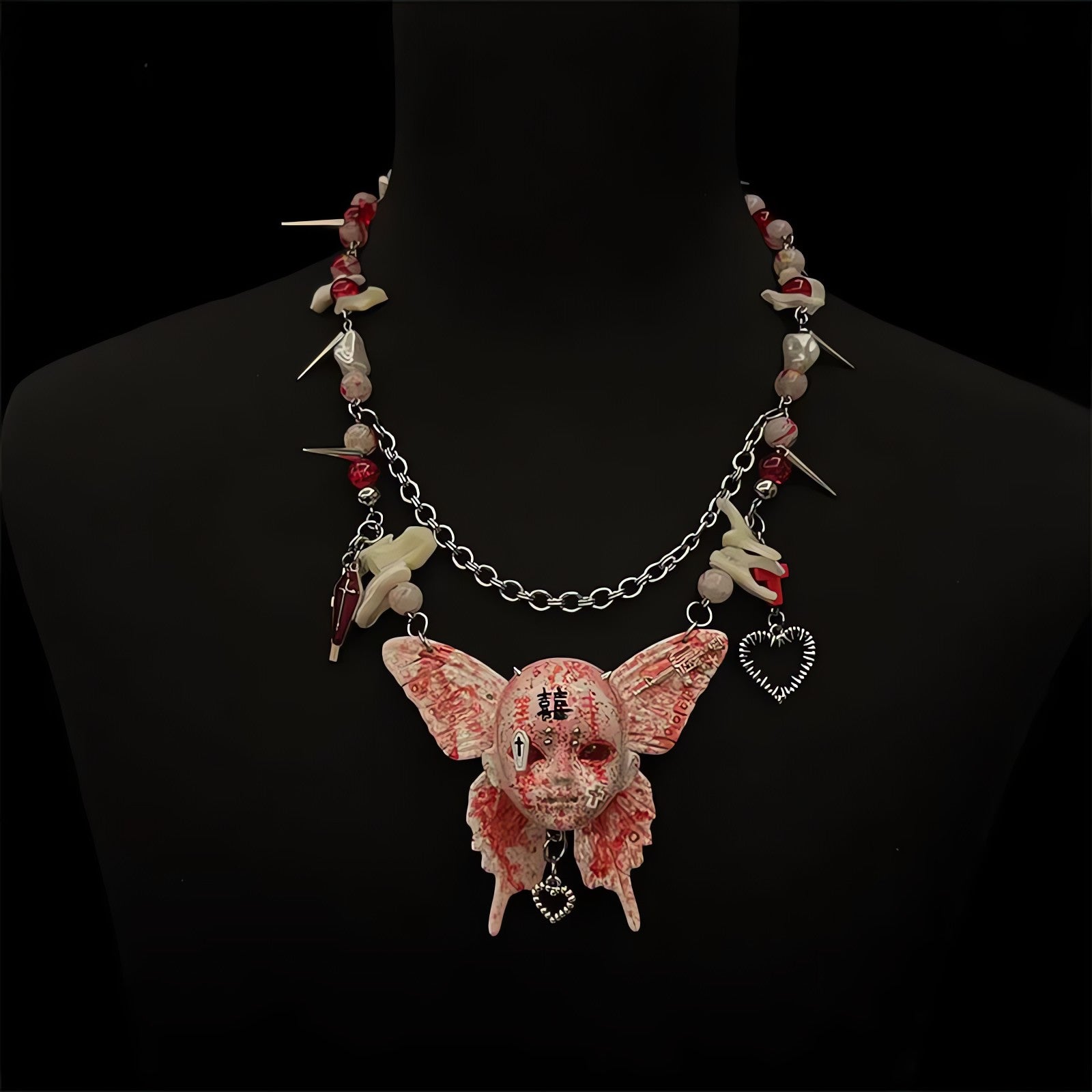 Bloody Gothic Skull Necklace - KAYSMAR