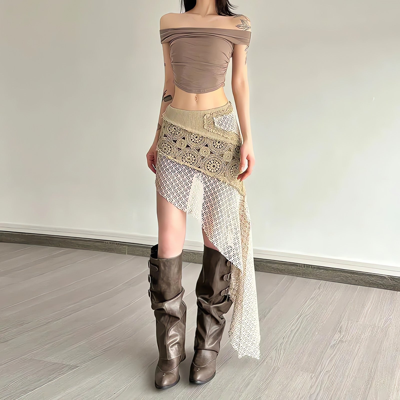 Boho Patchwork Mini Skirt - KAYSMAR
