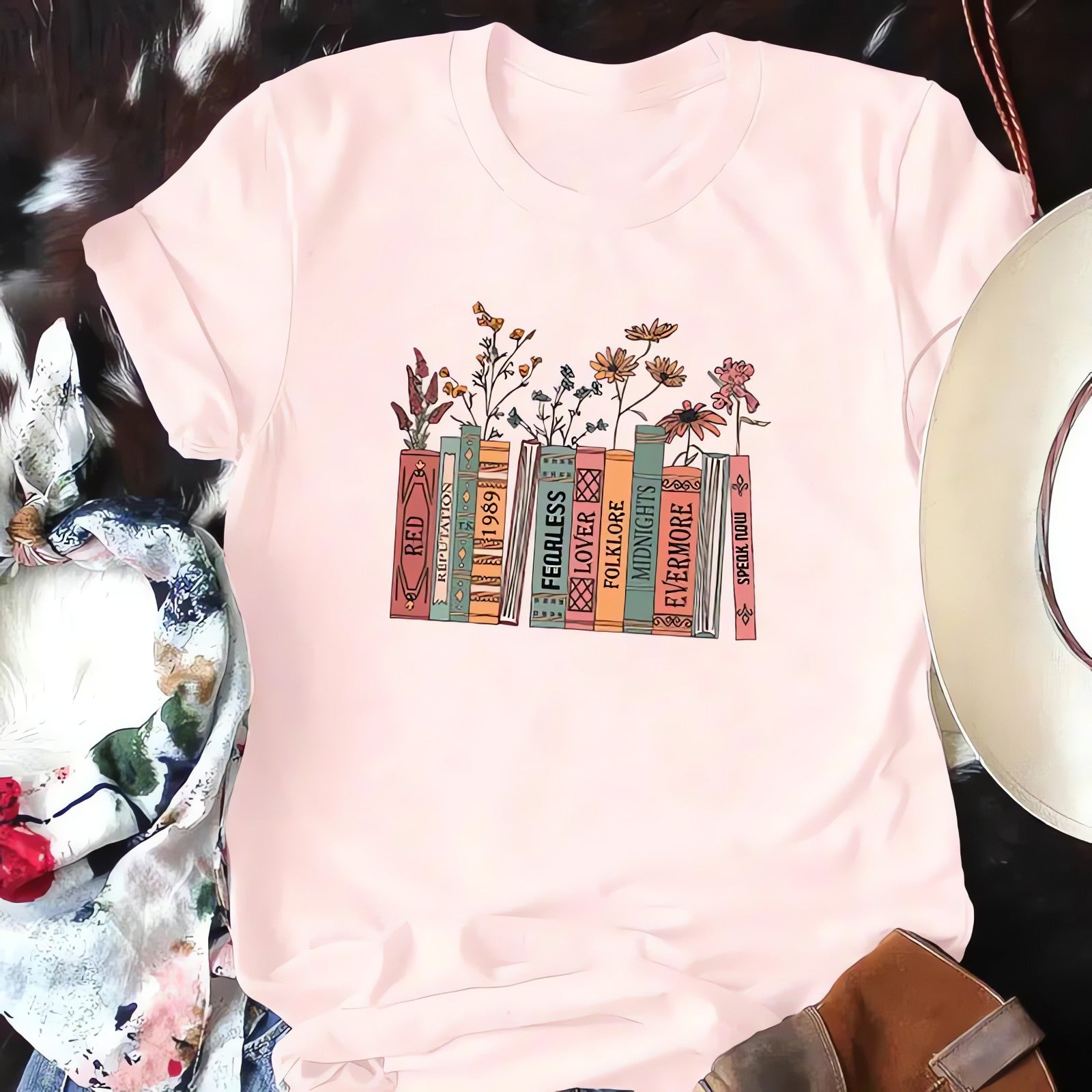 Books & Flowers Tee - KAYSMAR