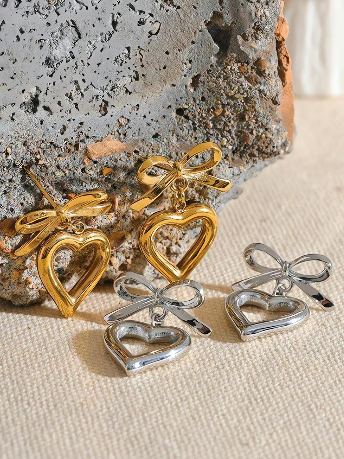 Bow & Heart Earrings - KAYSMAR