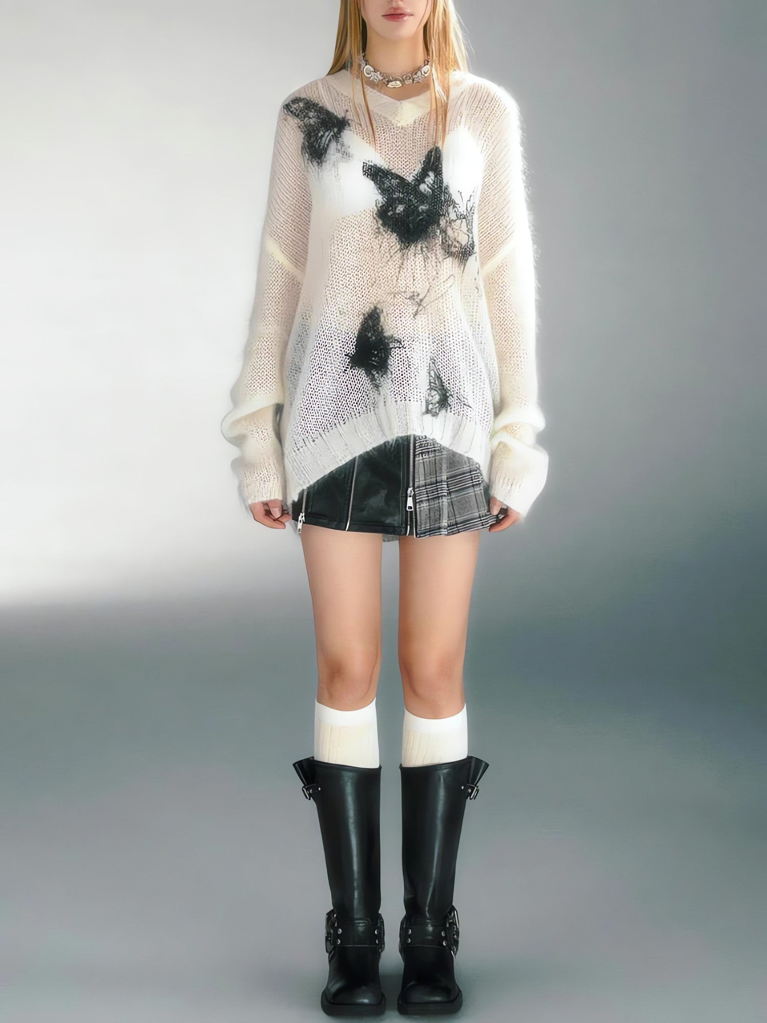 Butterfly Crochet Sweater - KAYSMAR