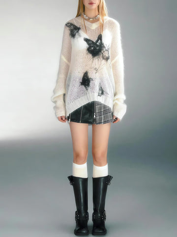 Butterfly Crochet Sweater - KAYSMAR