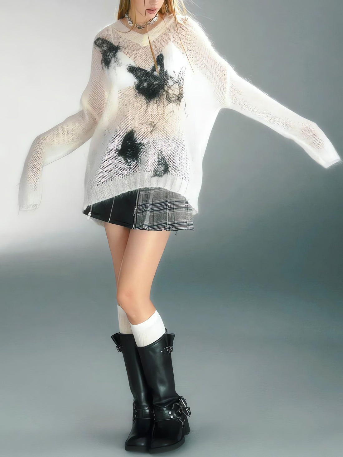 Butterfly Crochet Sweater - KAYSMAR