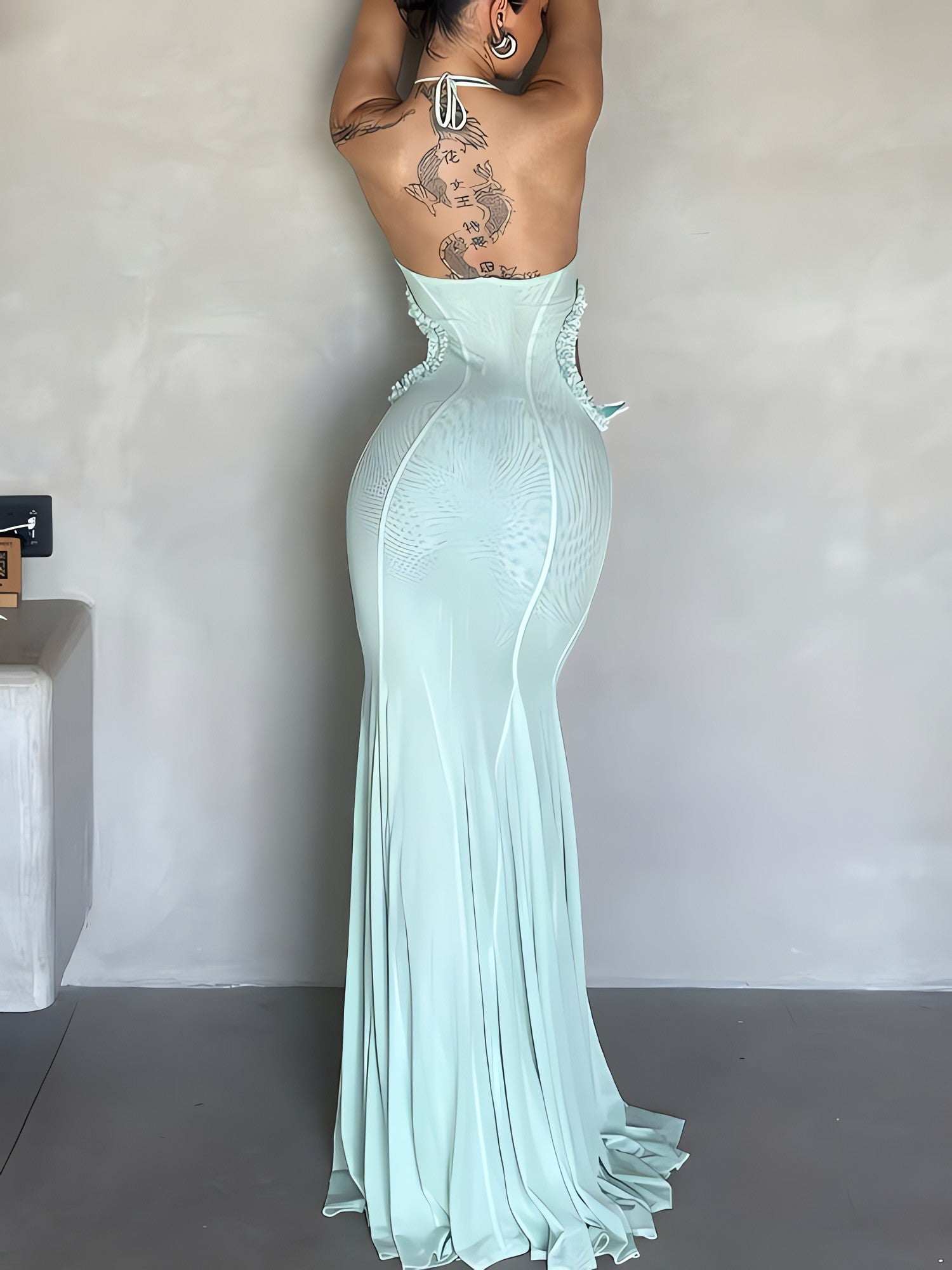 Butterfly Cut Out Maxi Dress - KAYSMAR