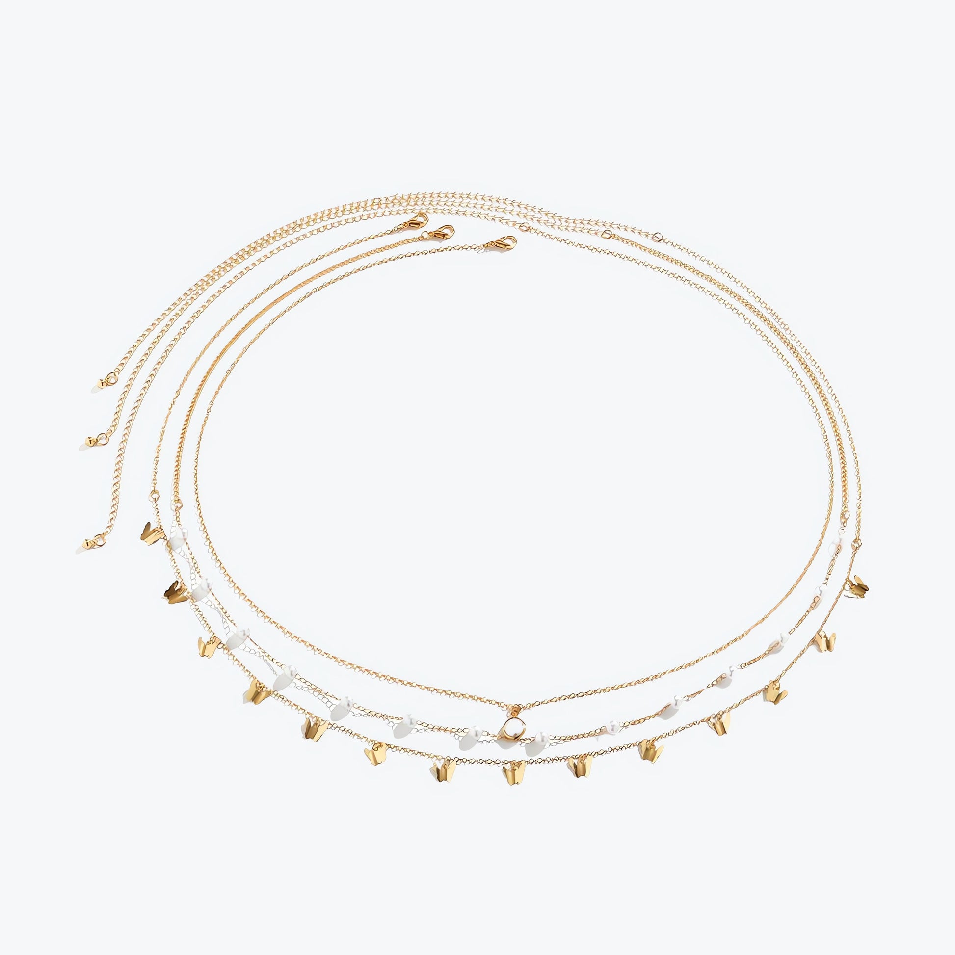 Butterfly Layered Beaded Belly Chain - KAYSMAR