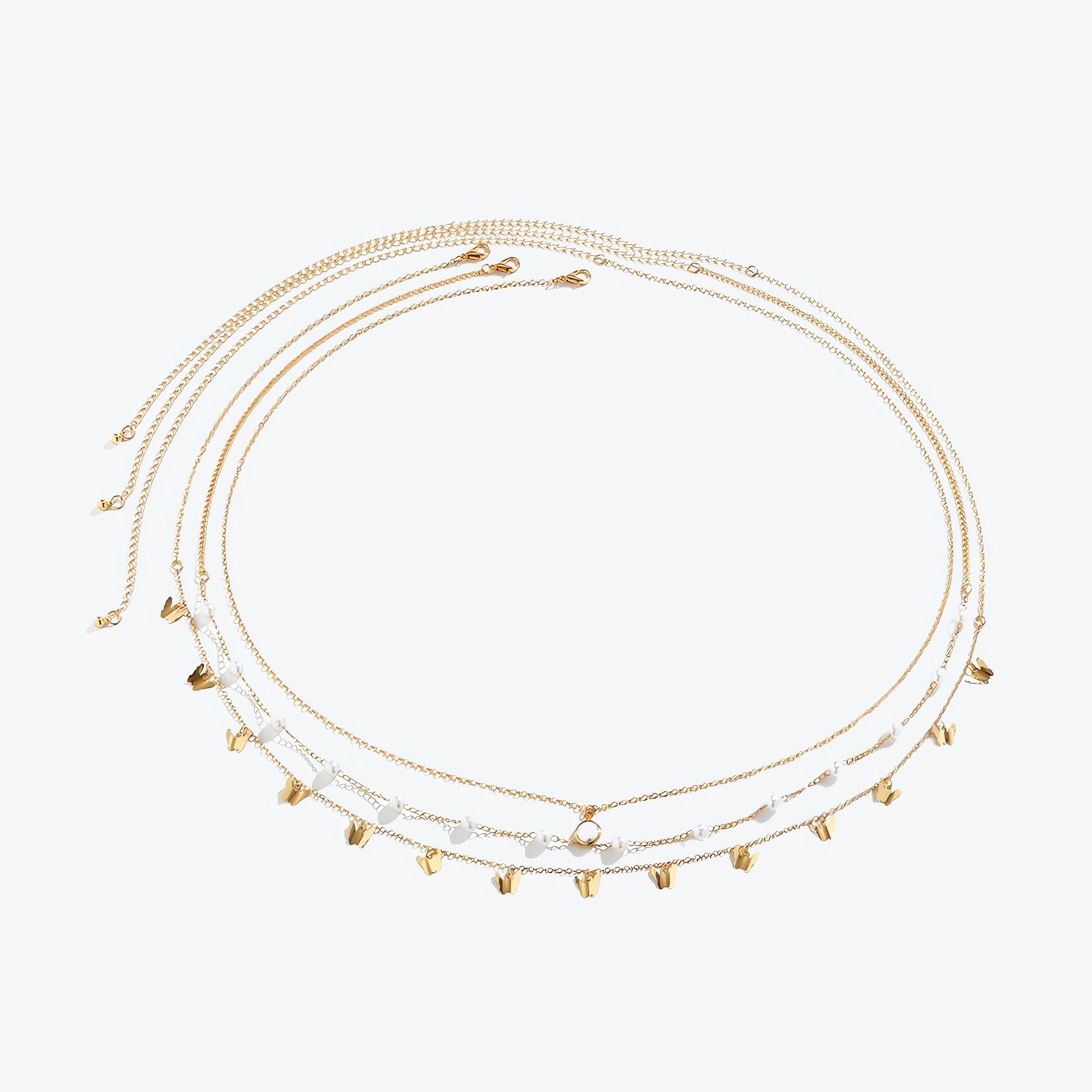 Butterfly Layered Beaded Belly Chain - KAYSMAR