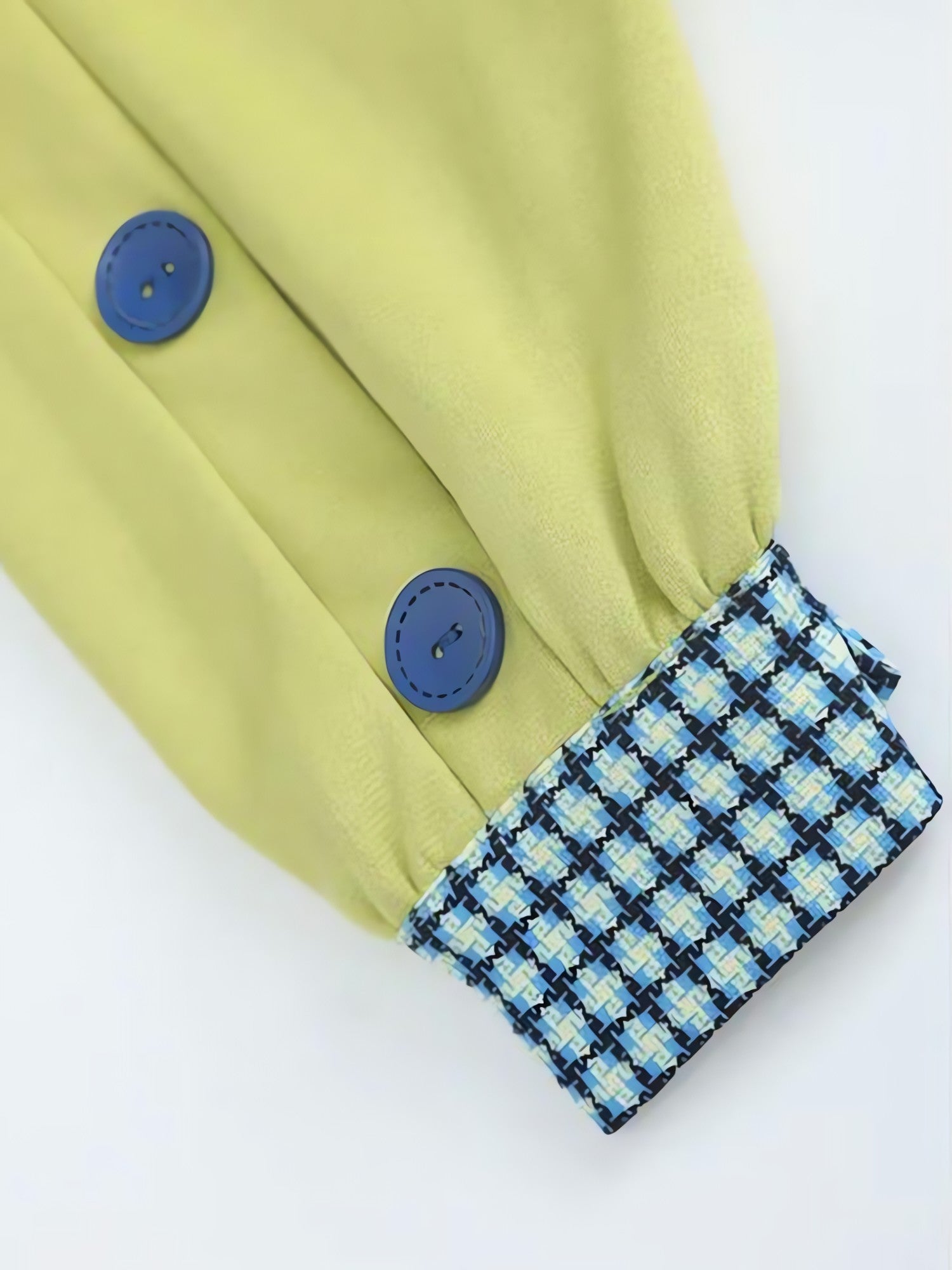 Buttoned Sleeved Patchwork Shirt - KAYSMAR