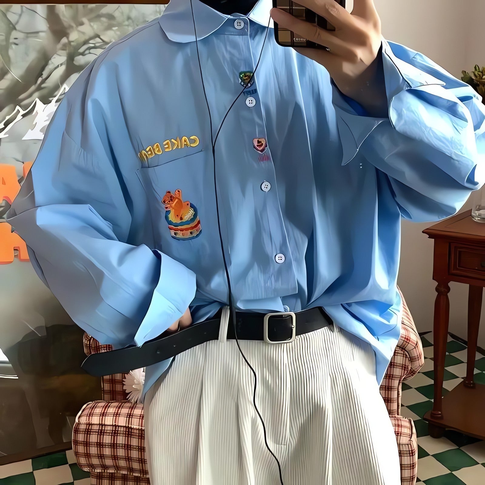 Cake Bear Embroidered Shirt - KAYSMAR