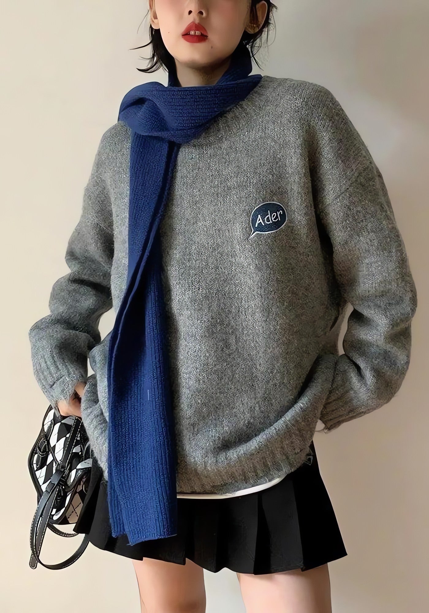 Cartoon Embroidered Knitted Sweater - KAYSMAR