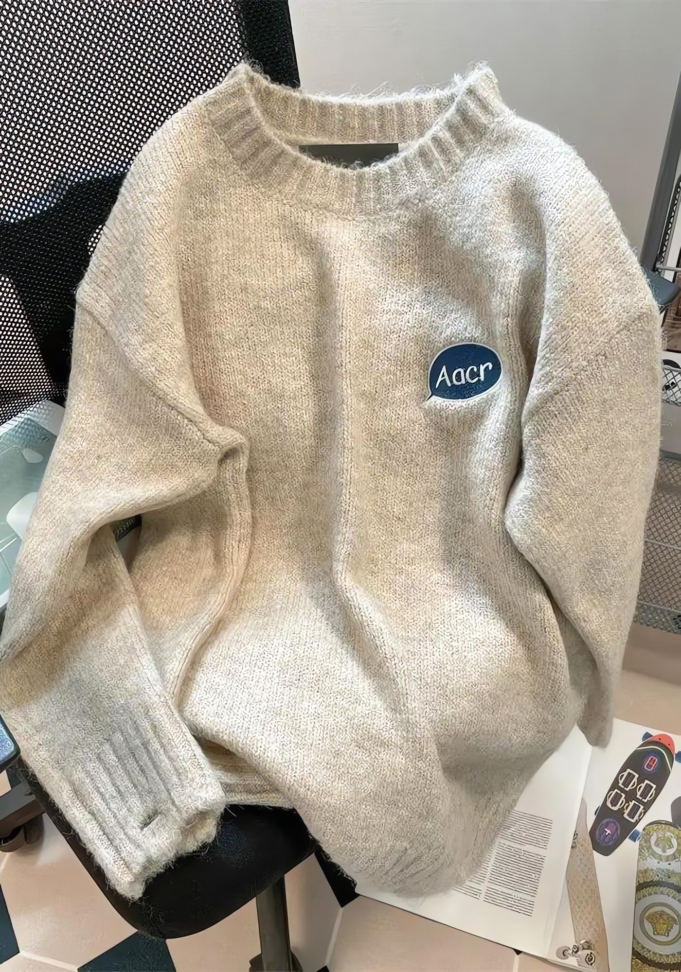 Cartoon Embroidered Knitted Sweater - KAYSMAR