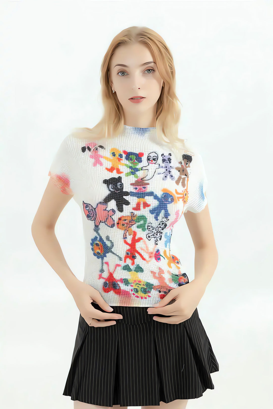 Cartoon Figures Printed Top - KAYSMAR