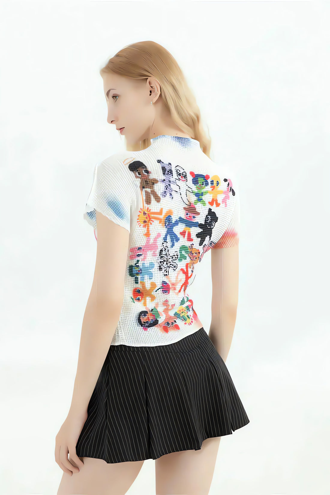 Cartoon Figures Printed Top - KAYSMAR