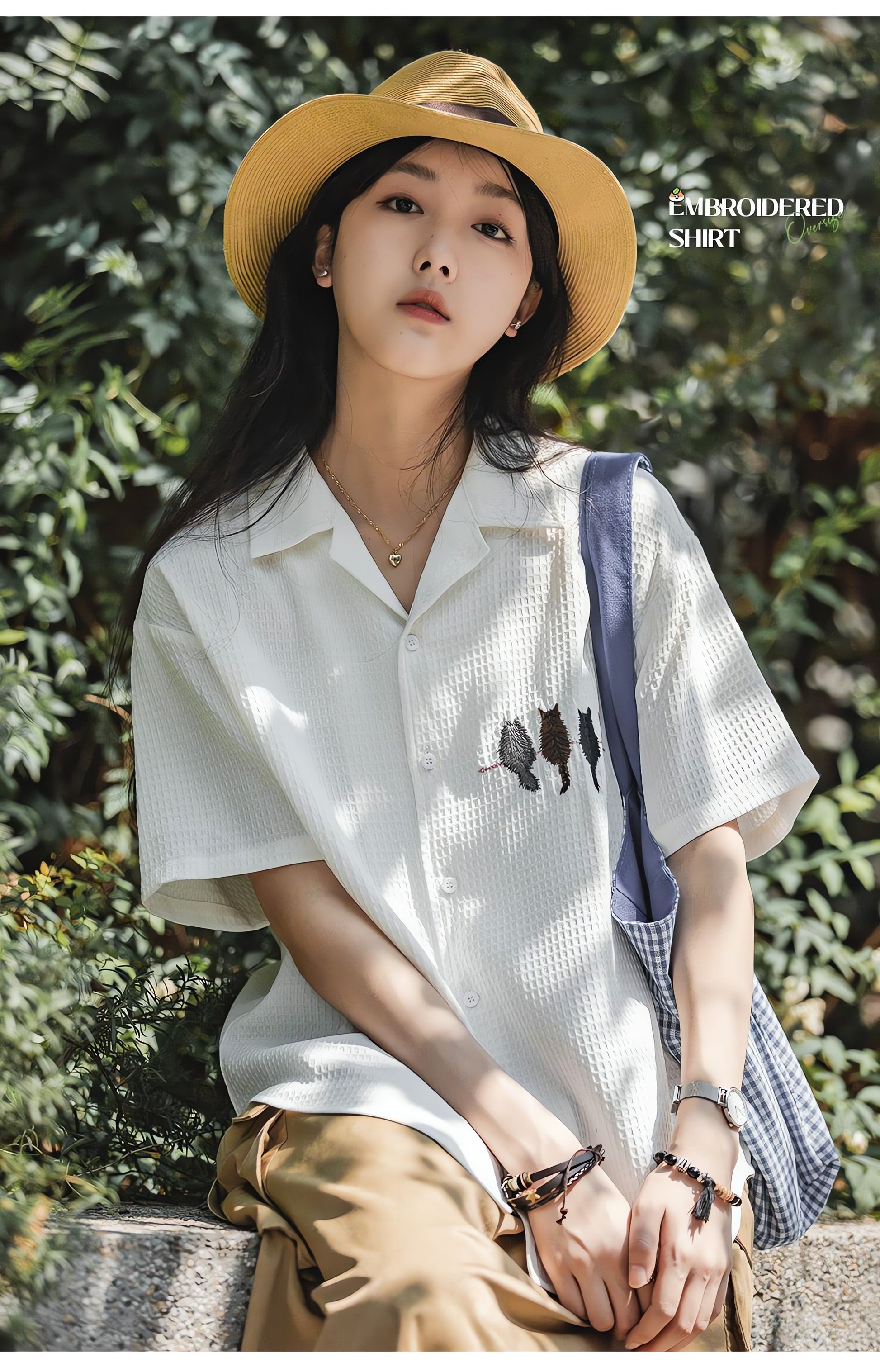 Cat Embroidered Shirt - KAYSMAR