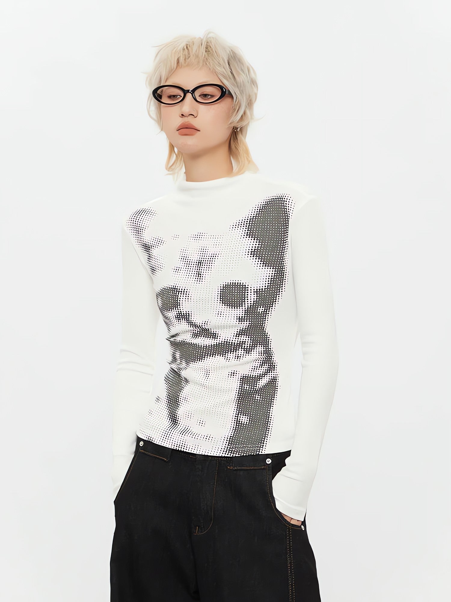 Cat High Neck Top - KAYSMAR