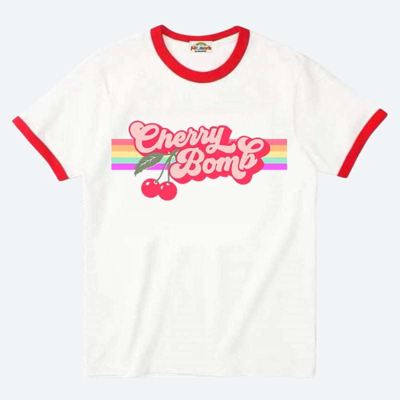 Cherry Bomb Ringer Tee - KAYSMAR