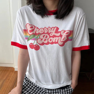 Cherry Bomb Ringer Tee - KAYSMAR