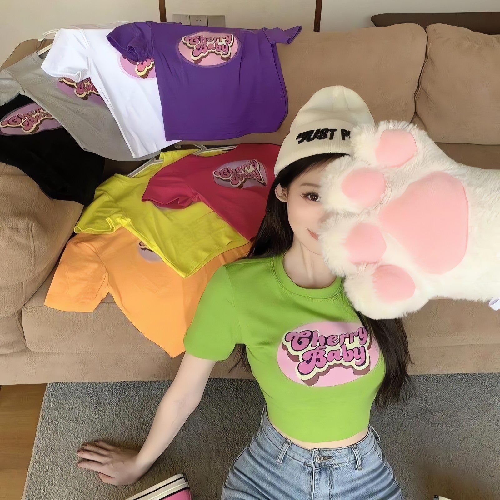 Cherry Baby Crop Top - KAYSMAR