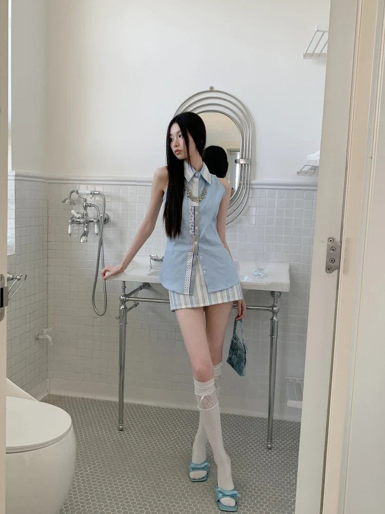 Classic Collar Sleeveless Shirt - KAYSMAR